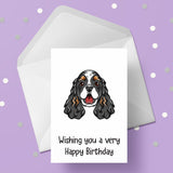 Cocker Spaniel Dog 02 Birthday Card