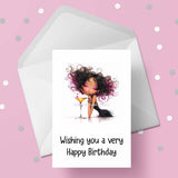 Cocktail Girl Funny Birthday Card 05