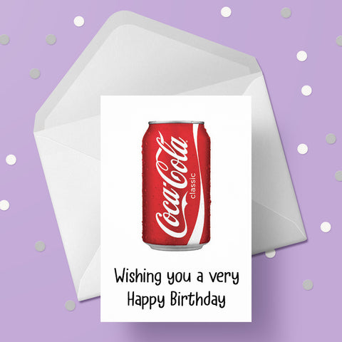 Coke Can Birthday Card