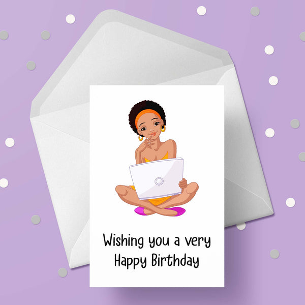 Computer / Laptop / Tablet Birthday Card 05