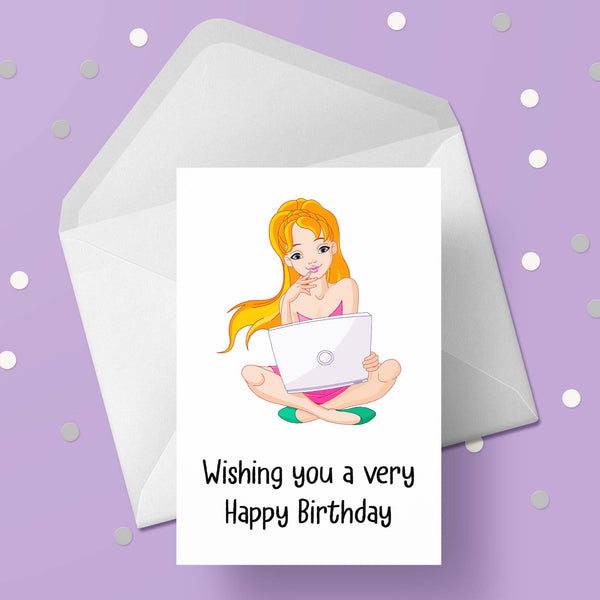 Computer / Laptop / Tablet Birthday Card 06
