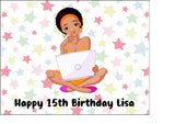 IT Computer Theme Edible Icing Cake Topper 01