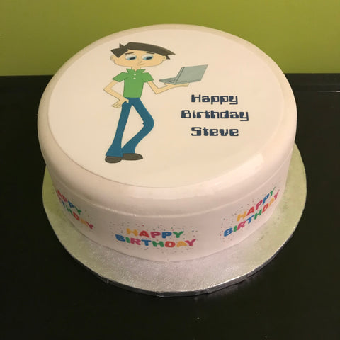 IT Computer Theme Edible Icing Cake Topper 05