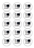 Retro / Old fashioned Computer Edible Icing Cake Topper