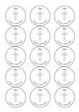 Confirmation 05 Edible Icing Cake Topper or Ribbon - The Cross