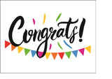 Congratulations 01 Edible Icing Cake Topper or Ribbon