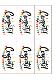 Congratulations 01 Edible Icing Cake Topper or Ribbon