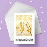 Champagne Glasses Congratulations Card