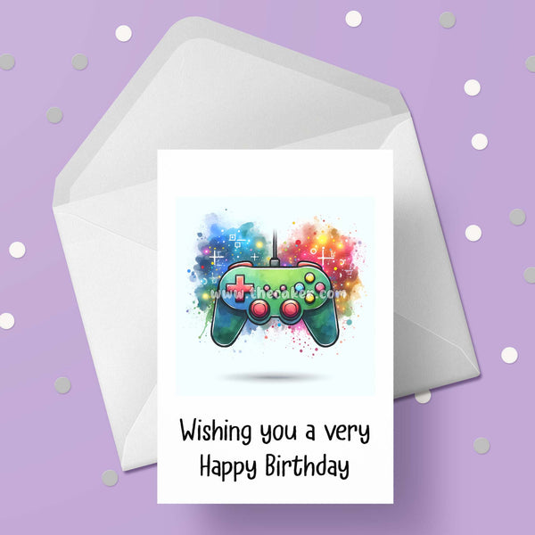 Games Controller 02 Birthday Card