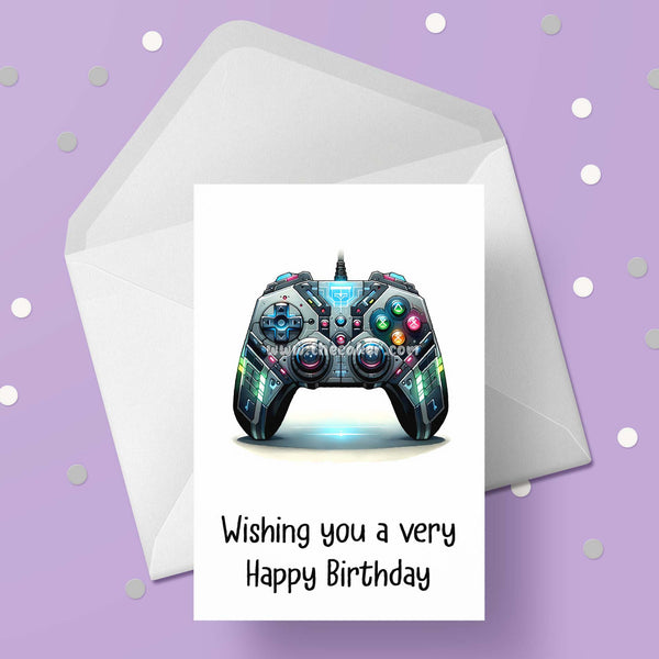 Games Controller 03 Birthday Card