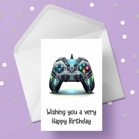 Games Controller 03 Birthday Card
