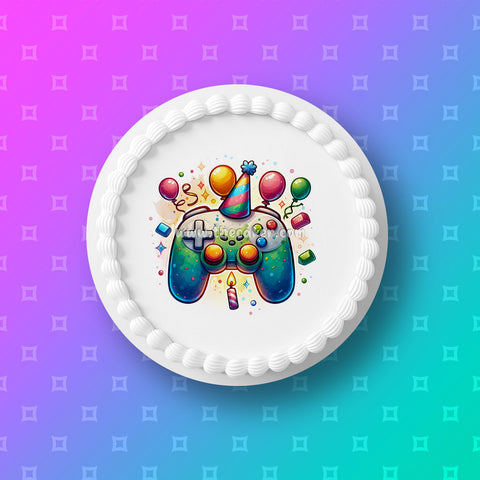 Games Controller 04 Edible Icing Cake Topper