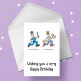 Police Cops & Robbers Funny Birthday Card