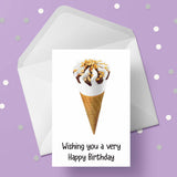 Cornetto Ice Cream Edible Icing Cake Topper or Ribbon