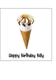 Cornetto Ice Cream Edible Icing Cake Topper or Ribbon