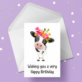 Cow Edible Icing Cake Topper or Ribbon