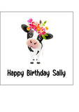 Cow Edible Icing Cake Topper or Ribbon