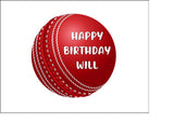 Cricket 01 Edible Icing Cake Topper or Ribbon