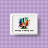 Cricket 03 Edible Icing Cake Topper or Ribbon