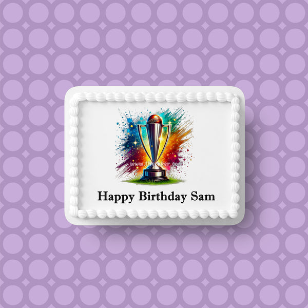 Cricket 03 Edible Icing Cake Topper or Ribbon
