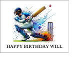 Cricket 04 Edible Icing Cake Topper or Ribbon