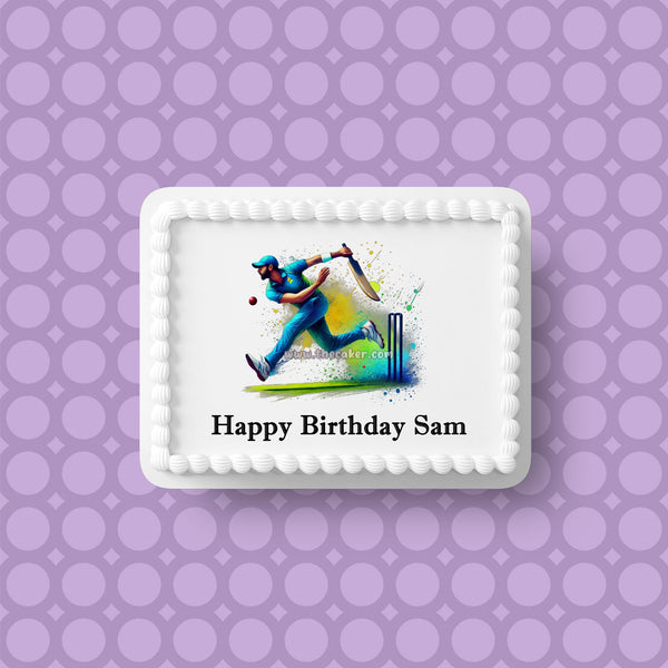Cricket 05 Edible Icing Cake Topper or Ribbon