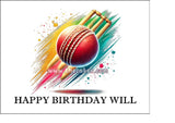 Cricket 06 Edible Icing Cake Topper or Ribbon