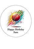 Cricket 06 Edible Icing Cake Topper or Ribbon