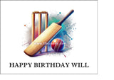 Cricket 07 Edible Icing Cake Topper or Ribbon