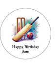 Cricket 07 Edible Icing Cake Topper or Ribbon