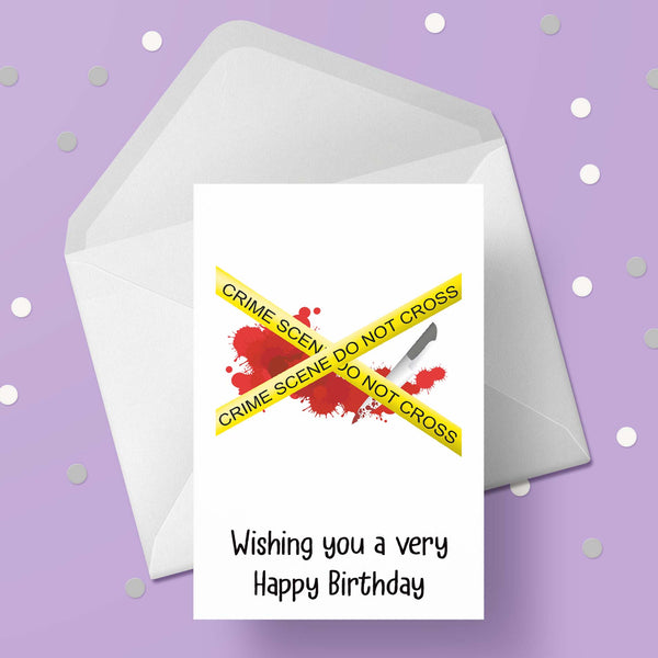 Crime Scene / Forensics Birthday Card 03