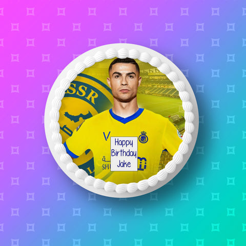 Cristiano Ronaldo 2023 Edible Icing Cake Topper