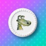 Crocodile Edible Icing Cake Topper or Ribbon