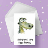Crocodile Birthday Card