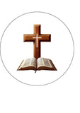 The Cross 05 Edible Icing Cake Topper or Ribbon