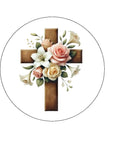 The Cross 04 Edible Icing Cake Topper or Ribbon