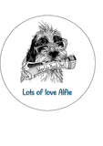 Dog Dad Edible Icing Cake Topper or Ribbon