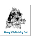 Dog Dad Edible Icing Cake Topper or Ribbon