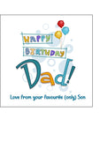 Dad Edible Icing Cake Topper or Ribbon 02