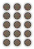 Dartboard Dart Board Darts Edible Icing Cake Topper 01