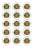 Dartboard Darts 03 Edible Icing Cake Topper or Ribbon