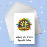Dartboard Darts 03 Birthday Card