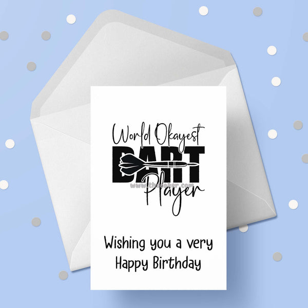 Dartboard Darts 04 Birthday Card