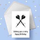 Dartboard Darts 05 Birthday Card