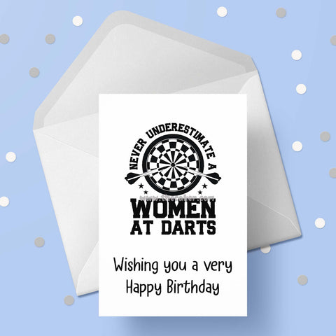 Dartboard Darts 06 Birthday Card