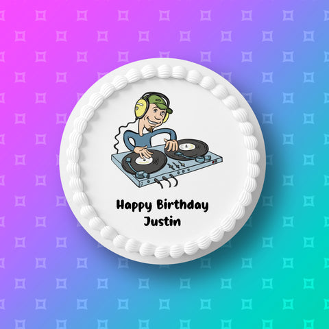Music Decks DJ Edible Icing Cake Topper 04