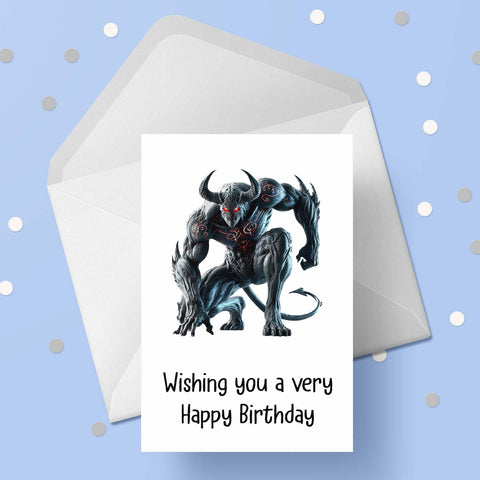 Demons 02 Birthday Card