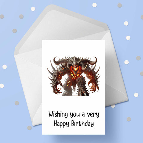 Demons 03 Birthday Card