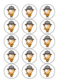 Police Detective Edible Icing Cake Topper or Ribbon
