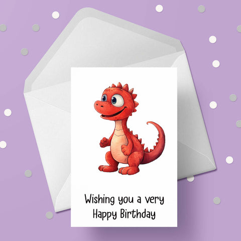 Dinosaur 01 Birthday Card